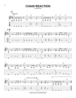 page one of Chain Reaction (Easy Guitar Tab)