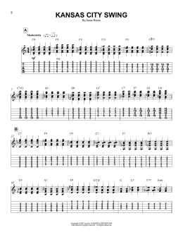 page one of Kansas City Swing (Easy Guitar Tab)