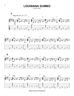 page one of Louisiana Gumbo (Easy Guitar Tab)