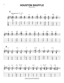 page one of Houston Shuffle (Easy Guitar Tab)