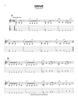 page one of Drive (Easy Guitar Tab)