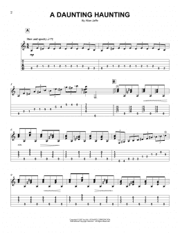 page one of A Daunting Haunting (Easy Guitar Tab)