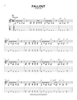 page one of Fallout (Easy Guitar Tab)