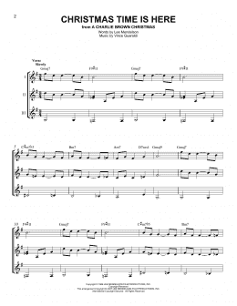 page one of Christmas Time Is Here (Guitar Ensemble)