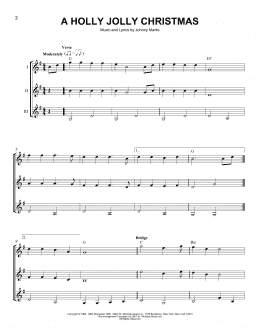 page one of A Holly Jolly Christmas (Guitar Ensemble)