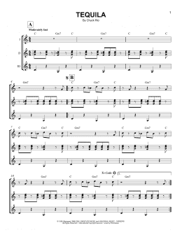 page one of Tequila (Guitar Ensemble)