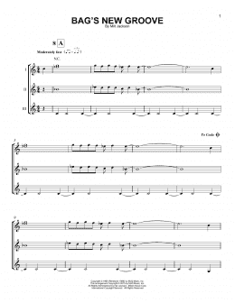 page one of Bag's New Groove (Guitar Ensemble)