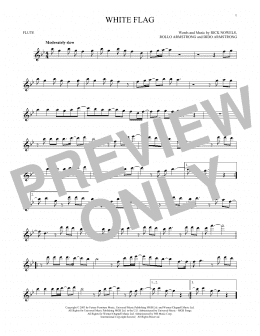 page one of White Flag (Flute Solo)