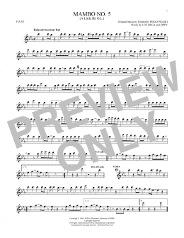 page one of Mambo No. 5 (A Little Bit Of...) (Flute Solo)