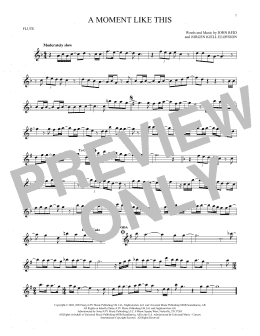 page one of A Moment Like This (Flute Solo)