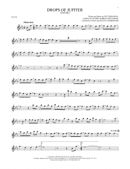 page one of Drops Of Jupiter (Tell Me) (Flute Solo)