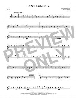 page one of Don't Know Why (Flute Solo)
