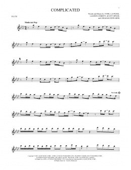page one of Complicated (Flute Solo)