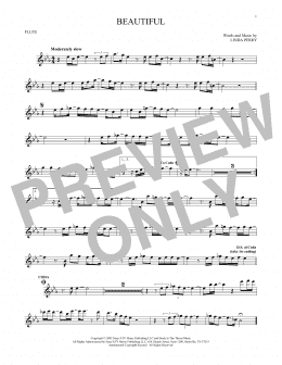 page one of Beautiful (Flute Solo)