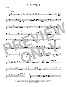 page one of Back At One (Flute Solo)