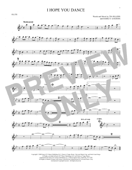 page one of I Hope You Dance (Flute Solo)