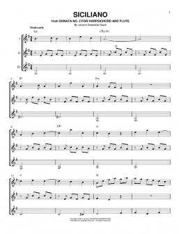 page one of Siciliano (Guitar Ensemble)