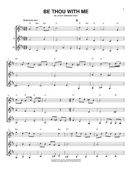 page one of Be Thou With Me (Guitar Ensemble)