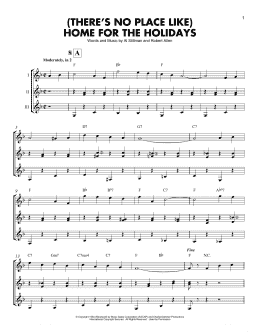 page one of (There's No Place Like) Home For The Holidays (Guitar Ensemble)