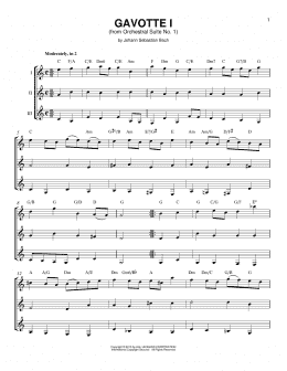 page one of Gavotte 1 (Guitar Ensemble)