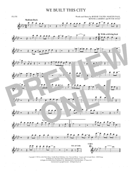 page one of We Built This City (Flute Solo)