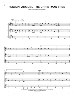 page one of Rockin' Around The Christmas Tree (Guitar Ensemble)