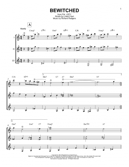 page one of Bewitched (Guitar Ensemble)