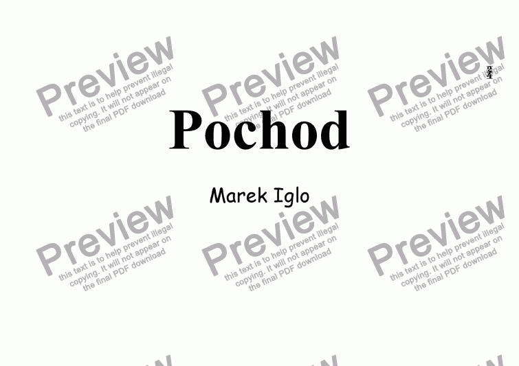 page one of Pochod (March)