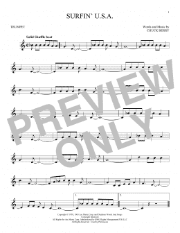 page one of Surfin' U.S.A. (Trumpet Solo)