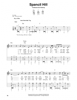 page one of Spancil Hill (Banjo Tab)