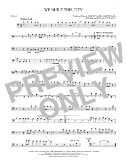 page one of We Built This City (Cello Solo)