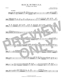 page one of R.O.C.K. In The U.S.A. (A Salute To 60's Rock) (Cello Solo)