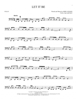 page one of Let It Be (Cello Solo)