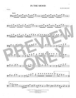 page one of In The Mood (Cello Solo)