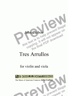 page one of Tres Arrullos