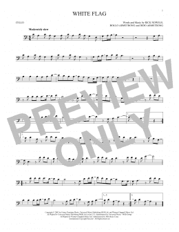 page one of White Flag (Cello Solo)