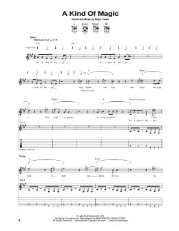page one of A Kind Of Magic (Guitar Tab)
