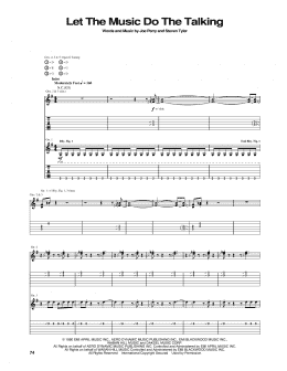 page one of Let The Music Do The Talking (Guitar Tab)