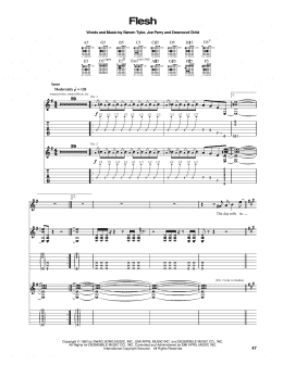 page one of Flesh (Guitar Tab)