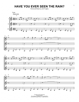 page one of Have You Ever Seen The Rain? (Guitar Ensemble)