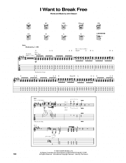 page one of I Want To Break Free (Guitar Tab)
