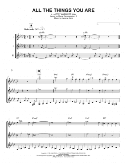 page one of All The Things You Are (Guitar Ensemble)