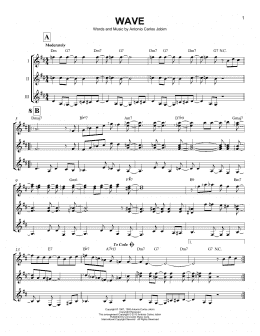 page one of Wave (Guitar Ensemble)