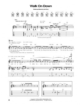 page one of Walk On Down (Guitar Tab)