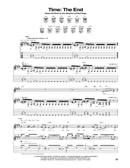 page one of Time: The End (Guitar Tab)