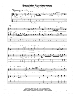 page one of Seaside Rendezvous (Guitar Tab)