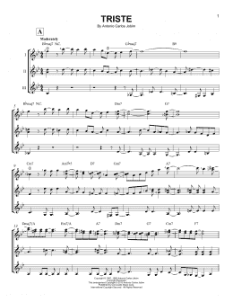 page one of Triste (Guitar Ensemble)