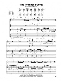 page one of The Prophet's Song (Guitar Tab)