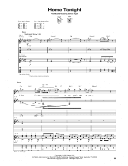 page one of Home Tonight (Guitar Tab)