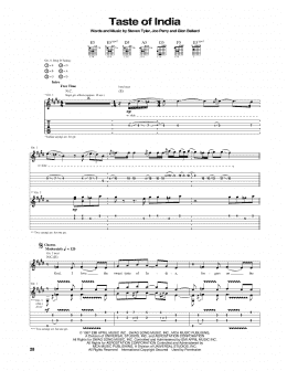 page one of Taste Of India (Guitar Tab)